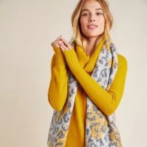 Moth by Anthropologie Mustard Gold Cowl Neck Sweater